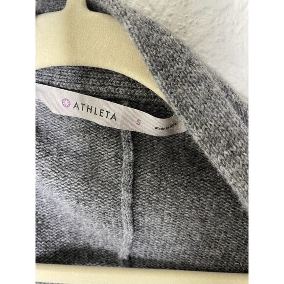 Athleta Gray Spirit Wool Cashmere Wrap Size Small Has Pockets Oversized - Picture 2 of 6